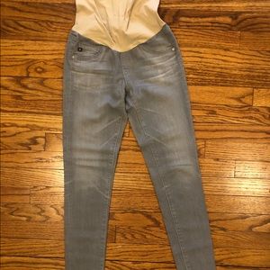 AG Skinny Maternity Jeans with belly panel.